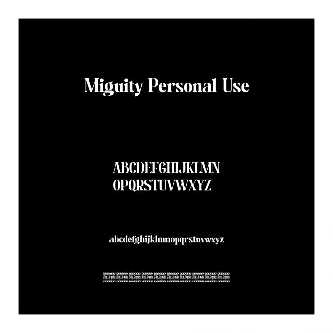 Miguity Personal Use