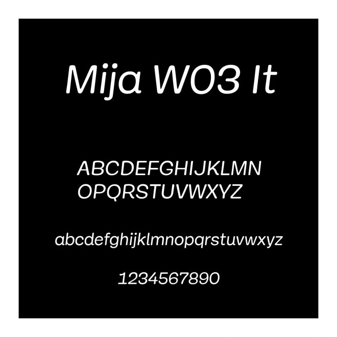 Mija W03 It