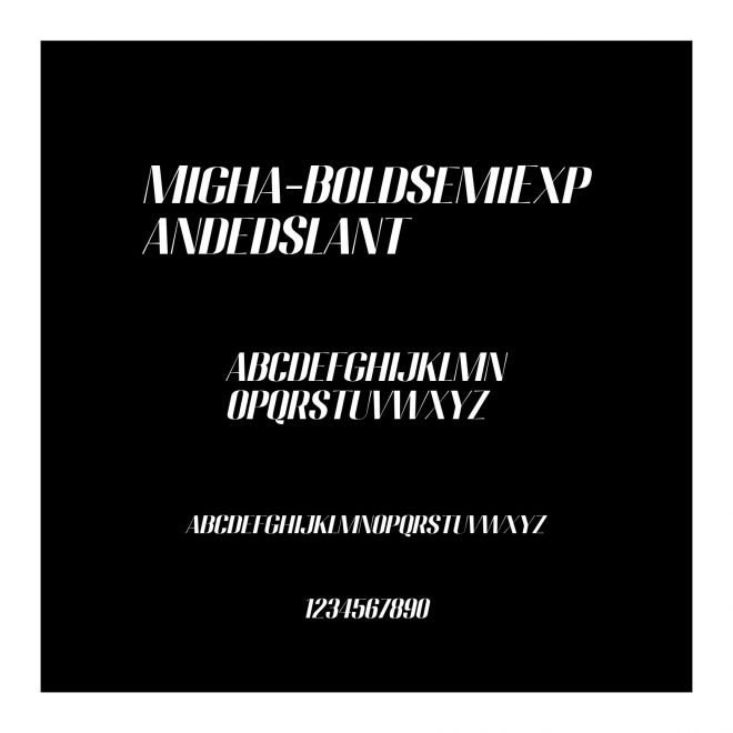 Migha-BoldSemiExpandedSlant