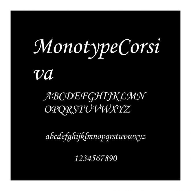 Monotype Corsiva