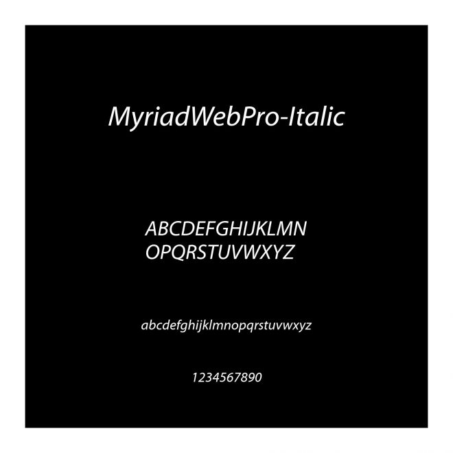 MyriadWebPro-Italic