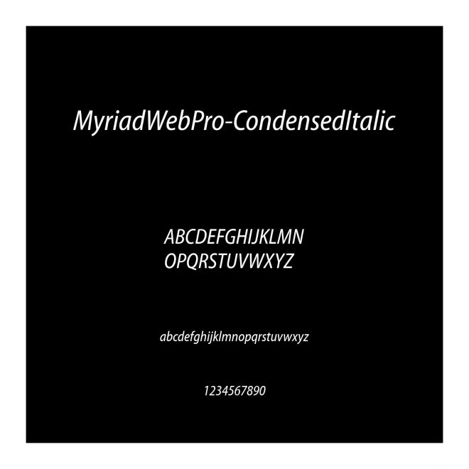 MyriadWebPro-CondensedItalic