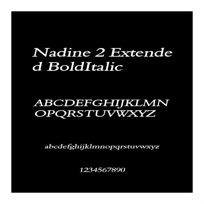 Nadine 2 Extended BoldItalic