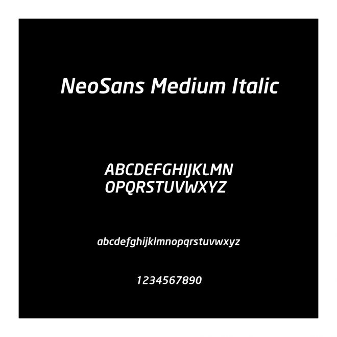 NeoSans Medium Italic