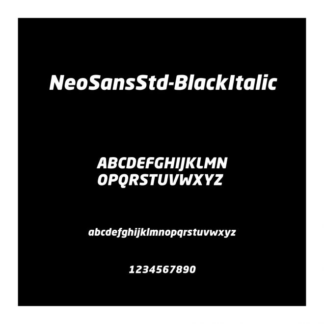 NeoSansStd-BlackItalic