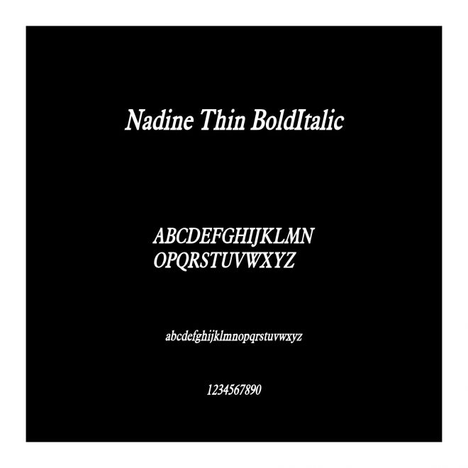 Nadine Thin BoldItalic