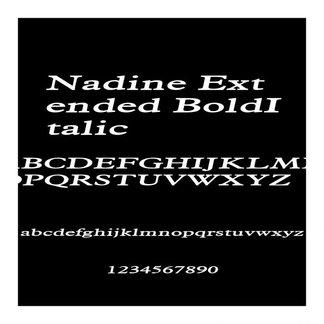 Nadine Extended BoldItalic