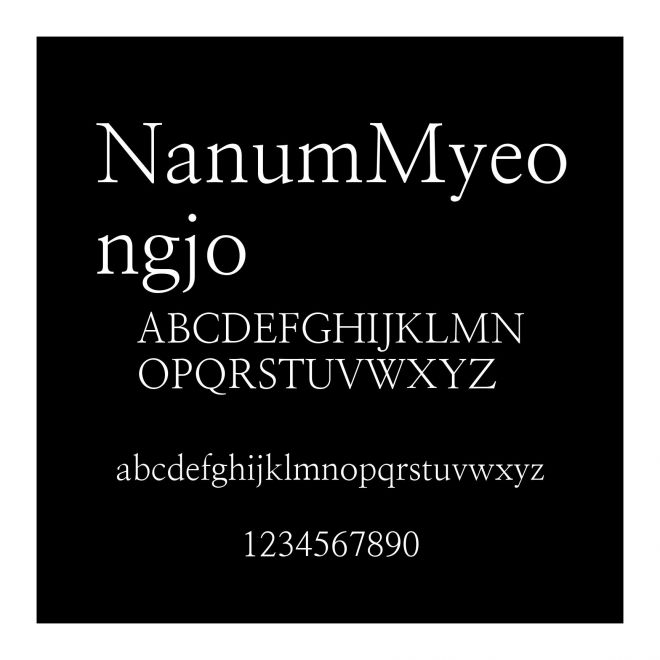 NanumMyeongjo