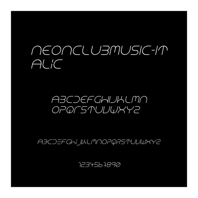 NEONCLUBMUSIC-Italic