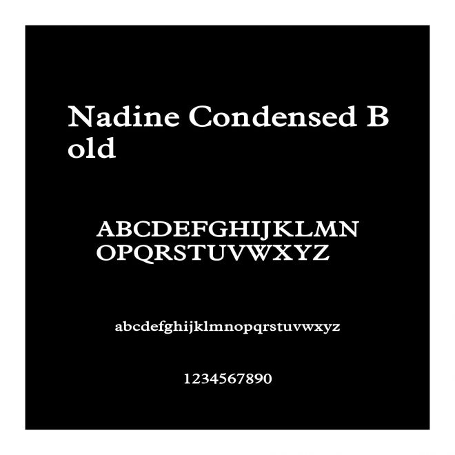 Nadine Condensed Bold