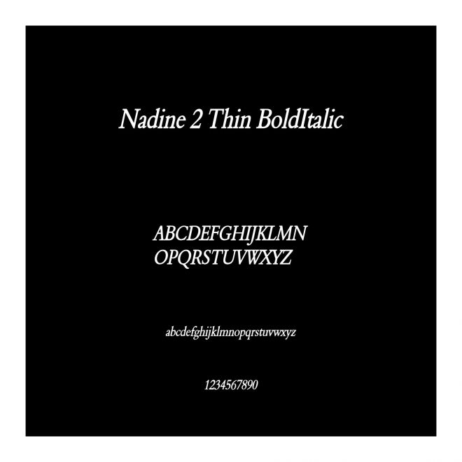 Nadine 2 Thin BoldItalic