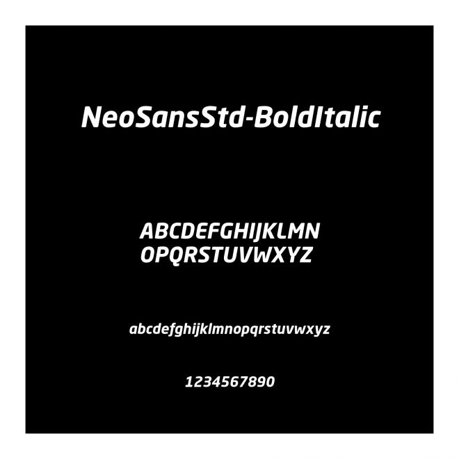 NeoSansStd-BoldItalic