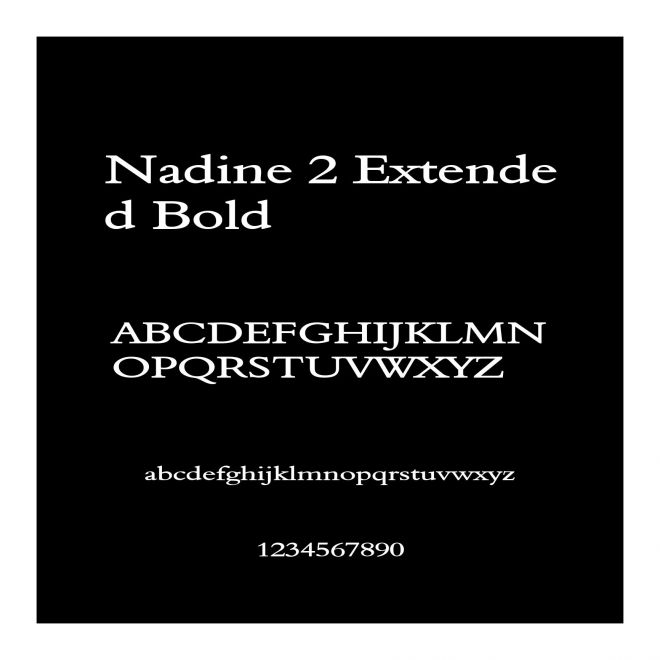 Nadine 2 Extended Bold