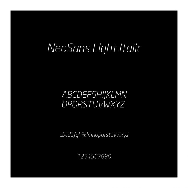 NeoSans Light Italic