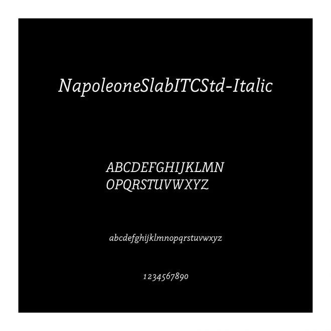 NapoleoneSlabITCStd-Italic