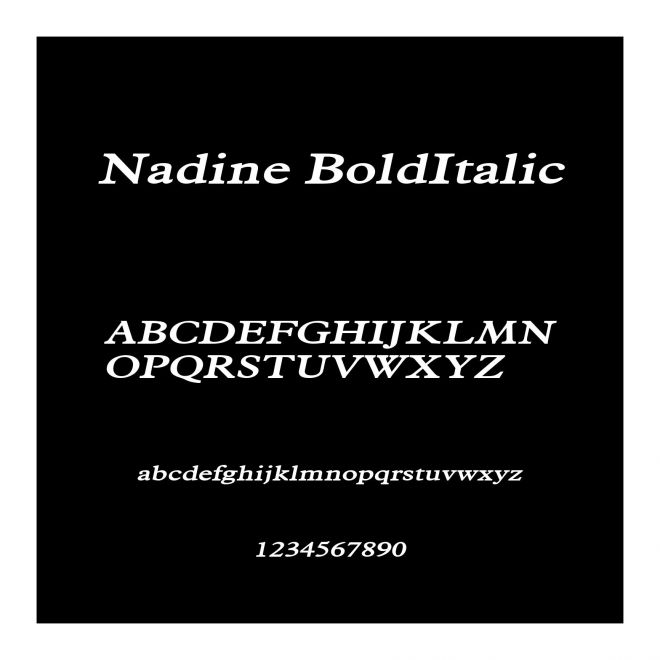 Nadine BoldItalic