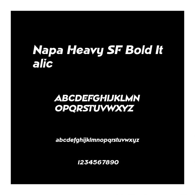 Napa Heavy SF Bold Italic