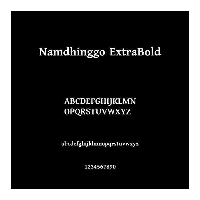 Namdhinggo ExtraBold