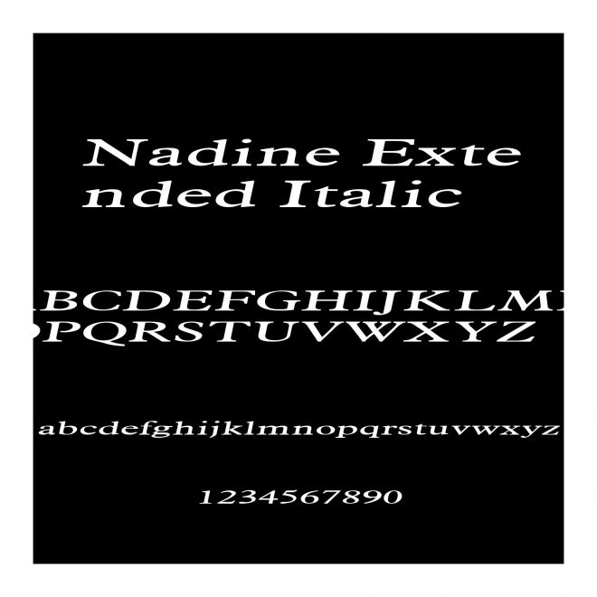 Nadine Extended Italic