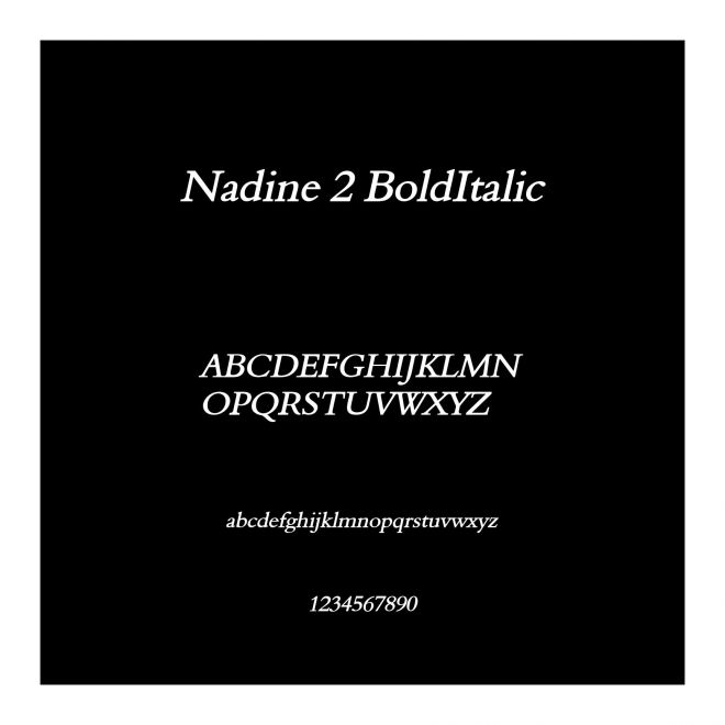 Nadine 2 BoldItalic