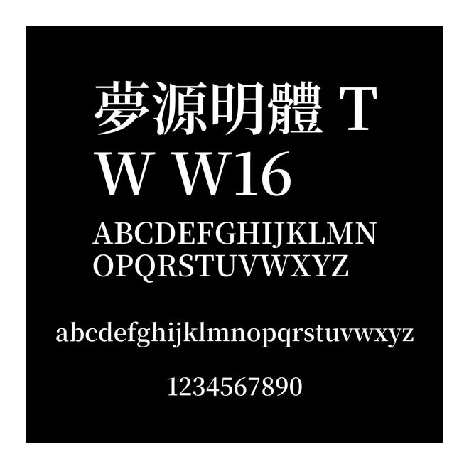 夢源明體 TW W16