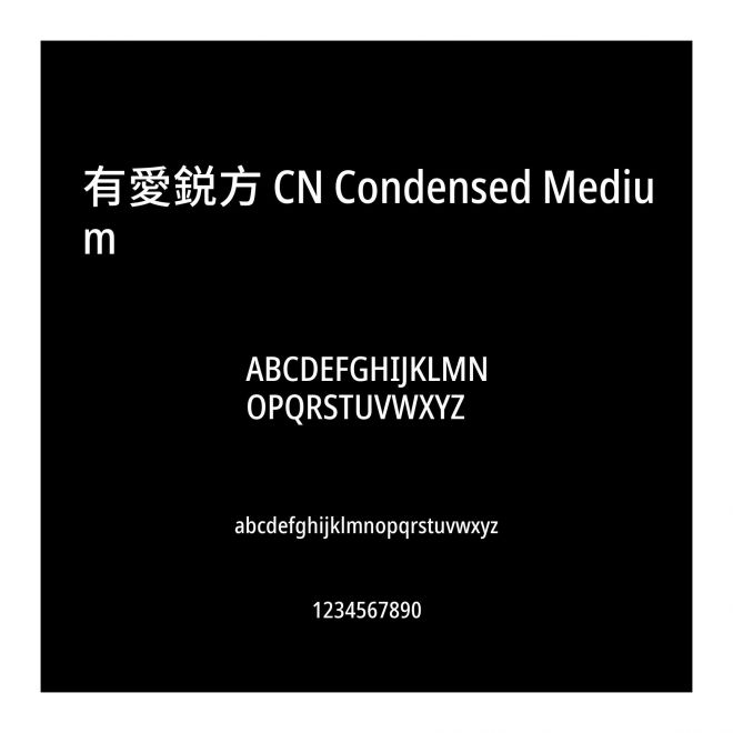 有愛鋭方 CN Condensed Medium