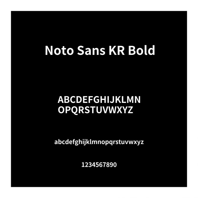 Noto Sans KR Bold