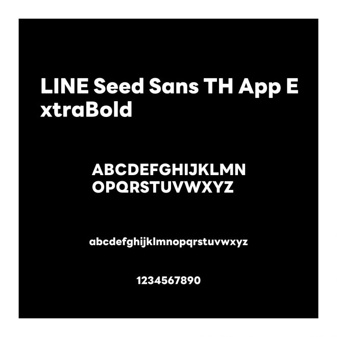LINE Seed Sans TH App ExtraBold