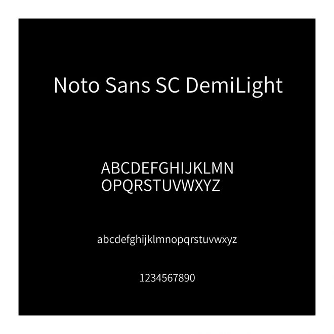 Noto Sans SC DemiLight