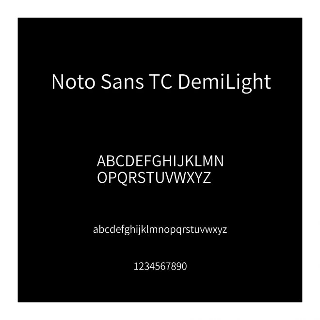 Noto Sans TC DemiLight