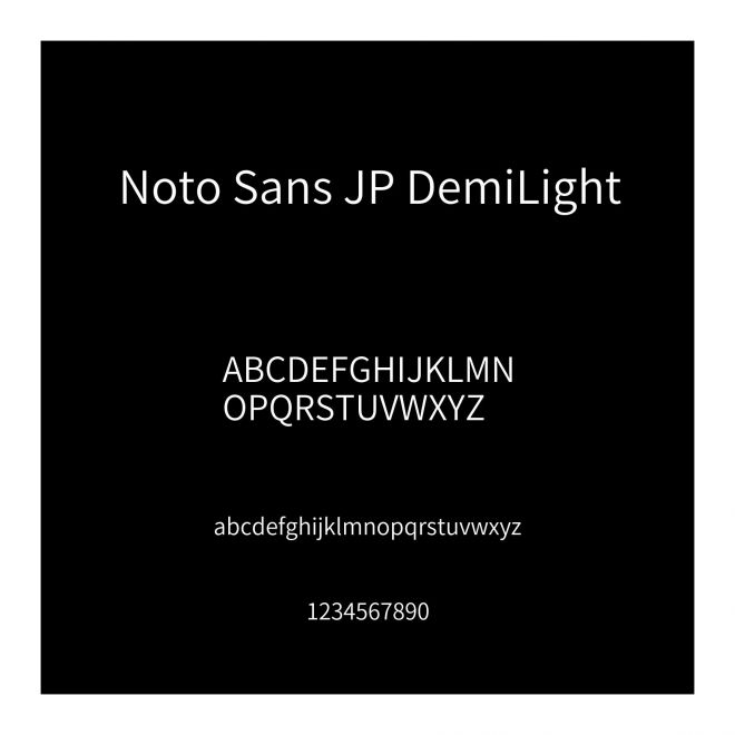 Noto Sans JP DemiLight