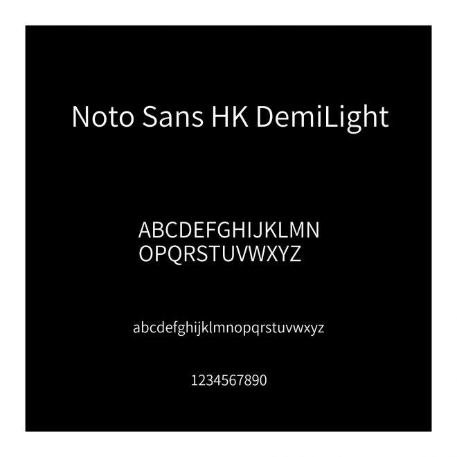 Noto Sans HK DemiLight