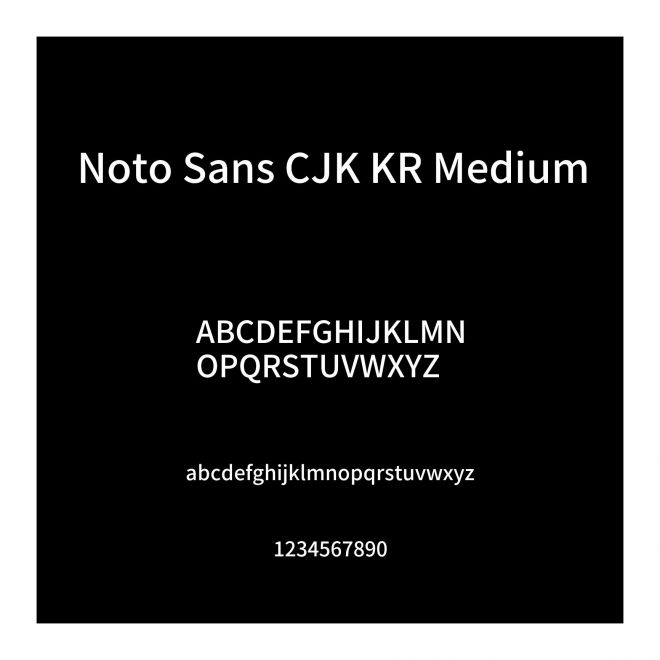 Noto Sans CJK KR Medium