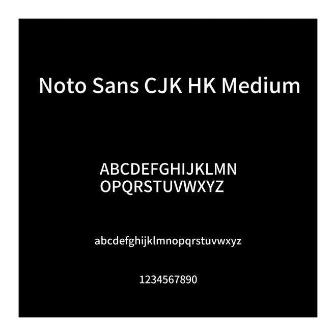 Noto Sans CJK HK Medium