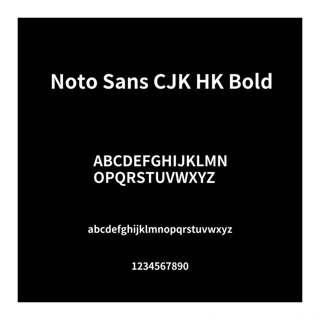 Noto Sans CJK HK Bold