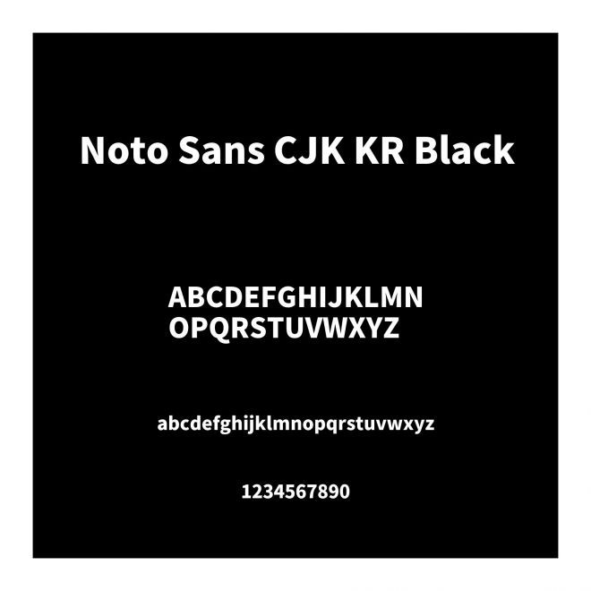 Noto Sans CJK KR Black