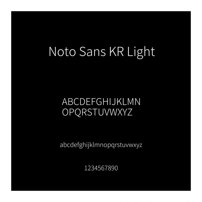 Noto Sans KR Light