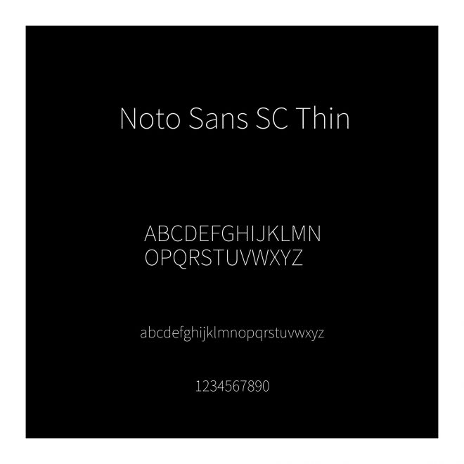 Noto Sans SC Thin