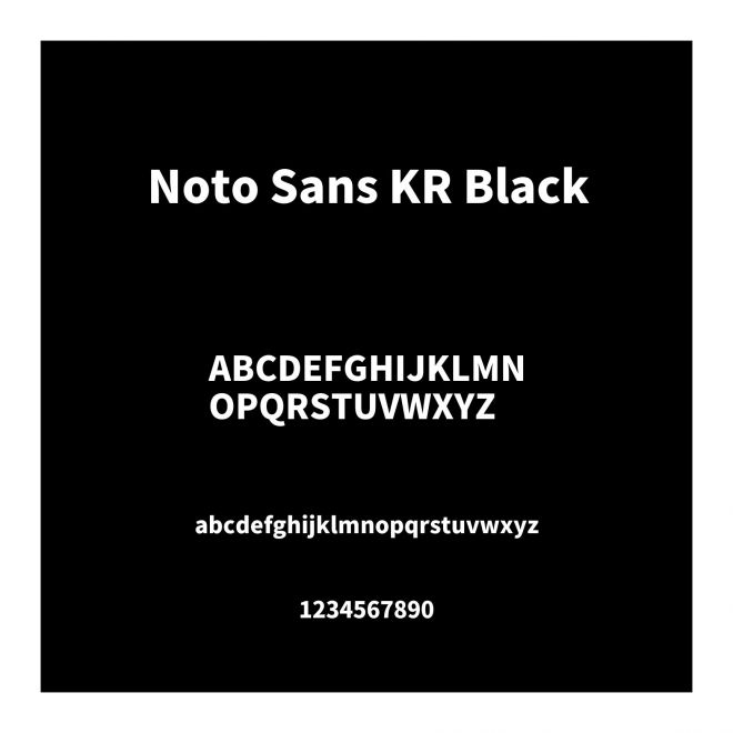 Noto Sans KR Black