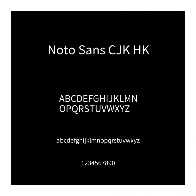 Noto Sans CJK HK