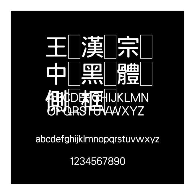 王漢宗中黑體側(cè)框