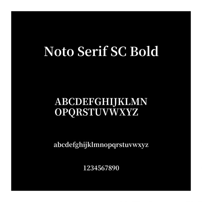 Noto Serif SC Bold