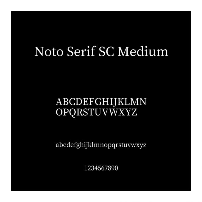 Noto Serif SC Medium