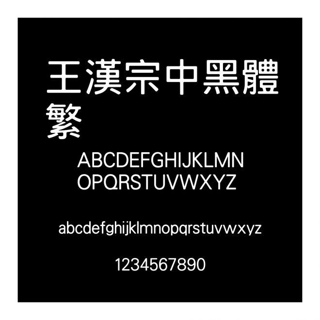 王漢宗中黑體繁