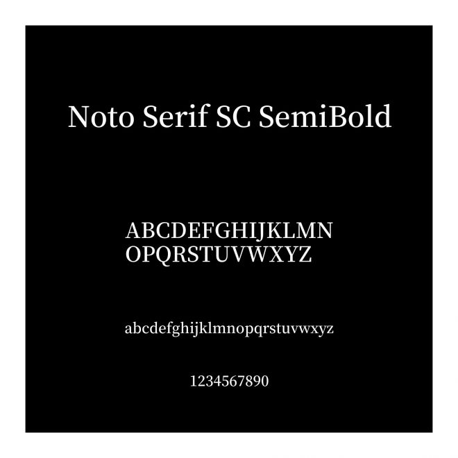 Noto Serif SC SemiBold