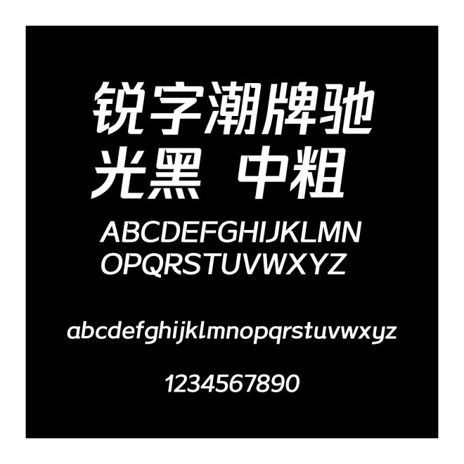 銳字潮牌馳光黑 中粗