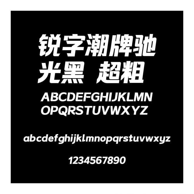 銳字潮牌馳光黑 超粗