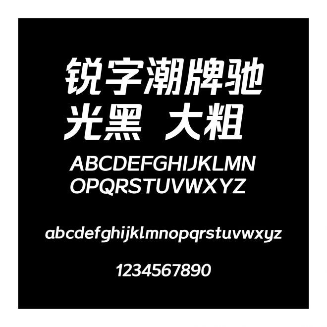 銳字潮牌馳光黑 大粗