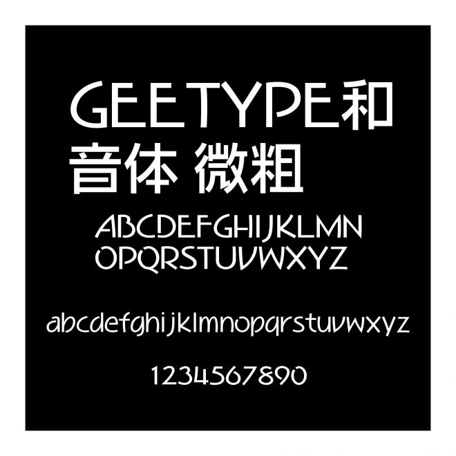 GEETYPE和音體 微粗