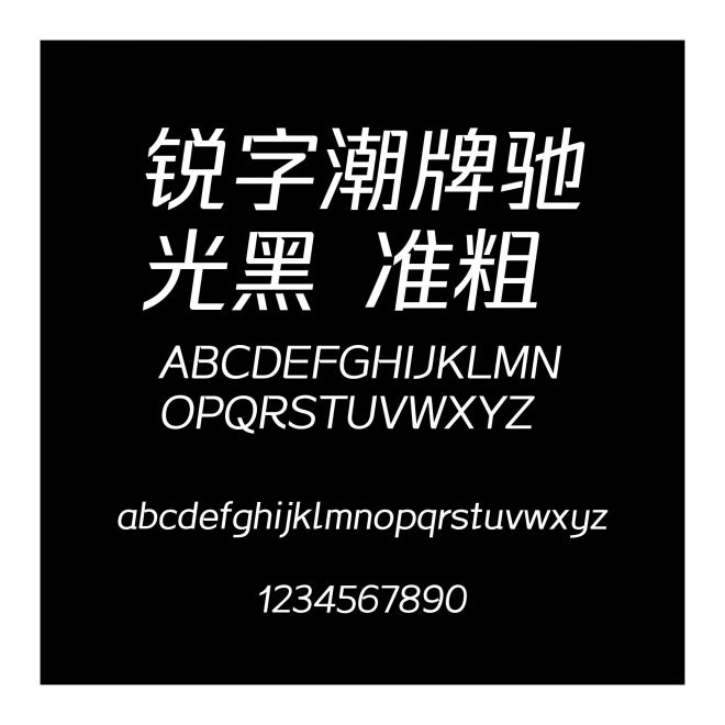 銳字潮牌馳光黑 準粗